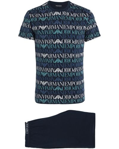 Emporio Armani Pyjama - Blau