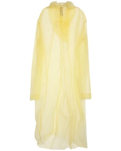 Rick Owens Maxi Dress Polyamide - Yellow