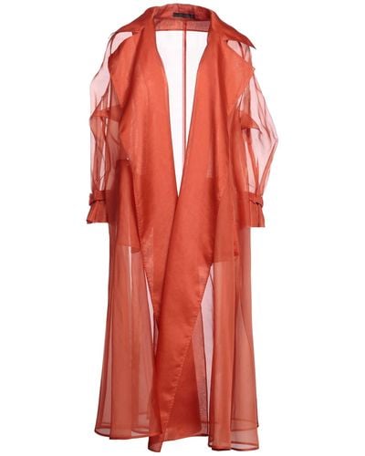 Max Mara Overcoat & Trench Coat - Red