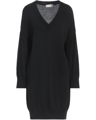 Haveone Mini Dress Acrylic, Wool, Viscose, Alpaca Wool - Black