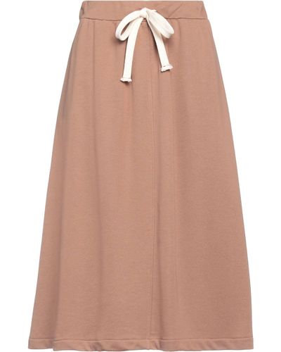 ViCOLO Camel Midi Skirt Cotton, Polyester - Natural