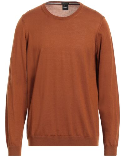 BOSS Sweater Virgin Wool - Brown