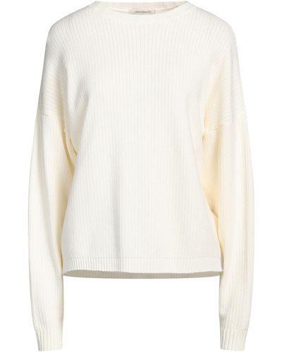 hinnominate Ivory Sweater Viscose, Polyester, Polyamide - White