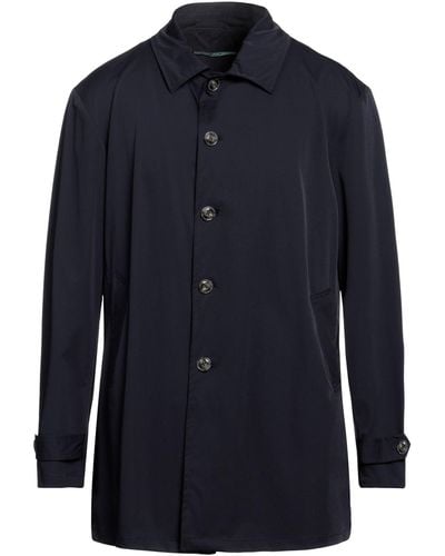 Barba Napoli Overcoat & Trench Coat - Blue