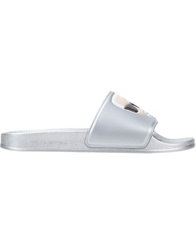 Karl Lagerfeld Kondo Ii Ikonic Slide Sandals - Metallic