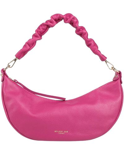 My Best Bags Shoulder Bag Soft Leather - Pink