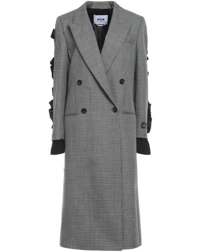 MSGM Overcoat & Trench Coat - Grey