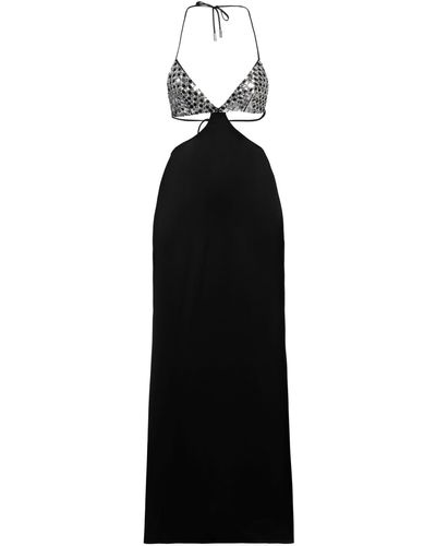 David Koma Maxi Dress Triacetate, Polyester, Glass, Acrylic - Black