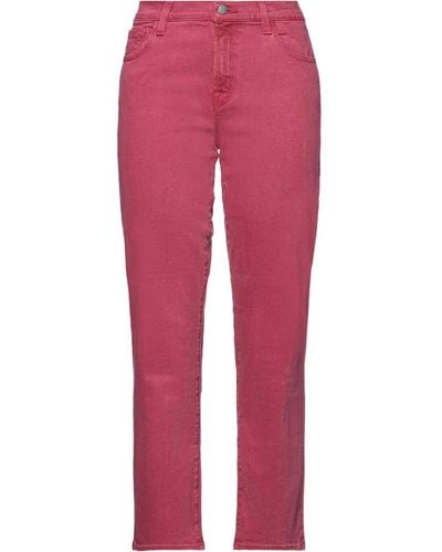 J Brand Brick Jeans Cotton, Lyocell, Polyurethane - Red