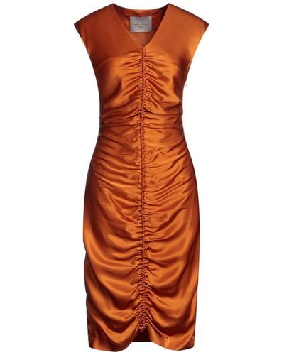 Frankie Morello Vestido midi - Naranja