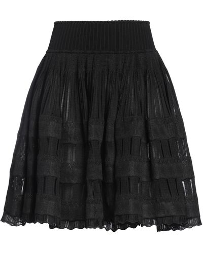 Alaïa Mini Skirt Viscose, Polyamide, Elastane - Black