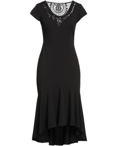 Aidan Mattox Midi Dress - Black