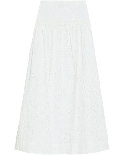 Iris & Ink Midi Skirt - White