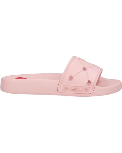 Love Moschino logo-embossed slip-on flip flop - Orange