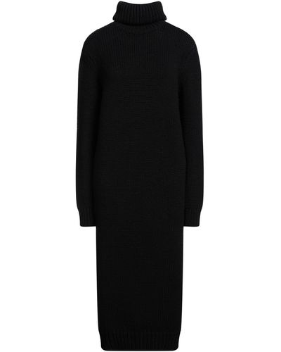 Saint Laurent Midi Dress Wool - Black