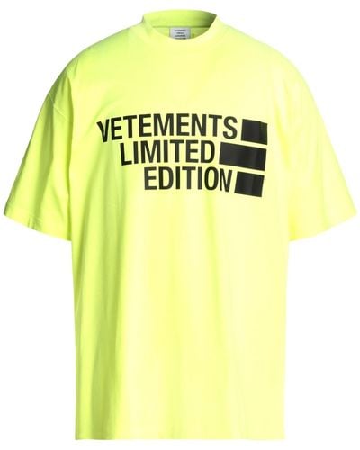 Vetements T-shirt - Yellow