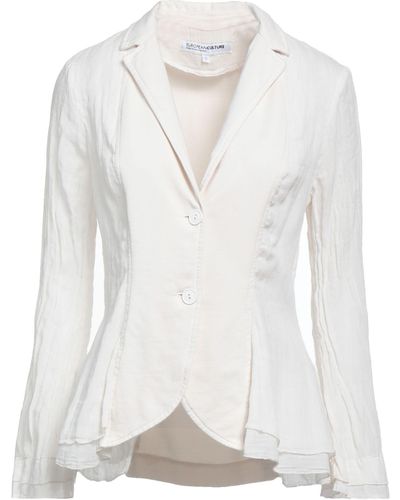 European Culture Suit Jacket - White