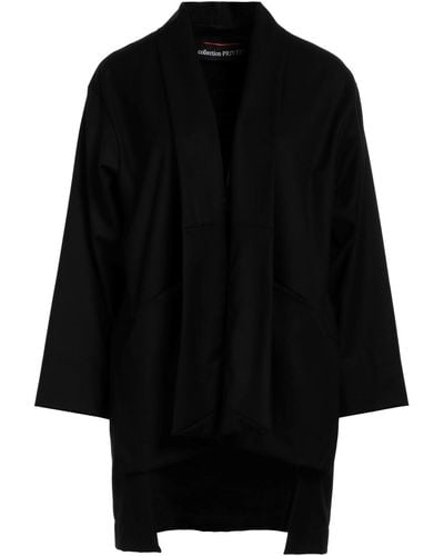 Collection Privée Overcoat & Trench Coat - Black