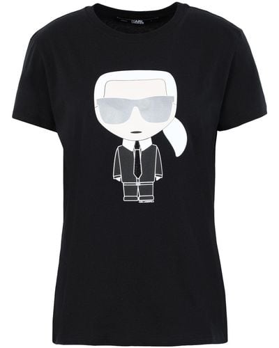 Karl Lagerfeld T-Shirt mit Print - Schwarz