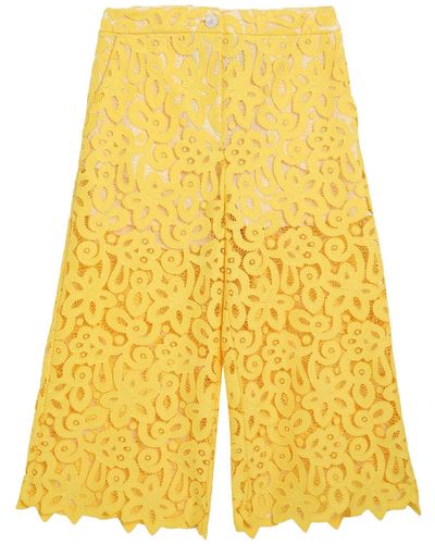 Erika Cavallini Semi Couture Cropped Trousers - Yellow