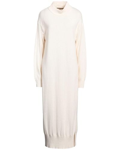 Akep Cream Mini Dress Viscose, Merino Wool, Recycled Polyamide, Cashmere - White