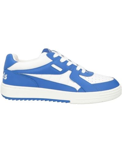 Palm Angels University Lace-up Leather Trainers - Blue