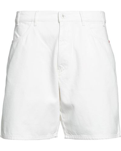 AMISH Ivory Denim Shorts Cotton - White