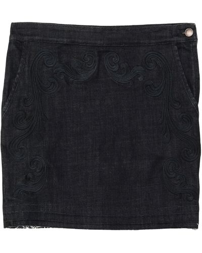 Christian Pellizzari Denim Skirt - Black