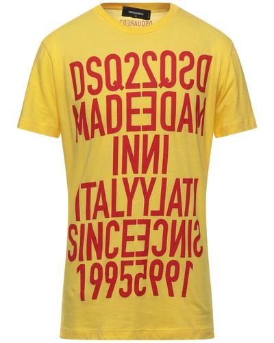 DSquared² T-Shirt Cotton - Yellow