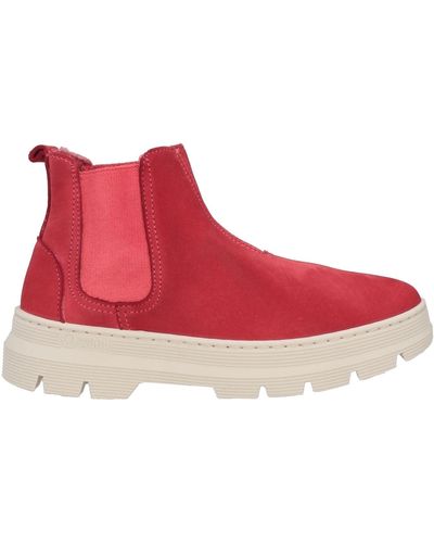 Natural World Ankle Boots - Red