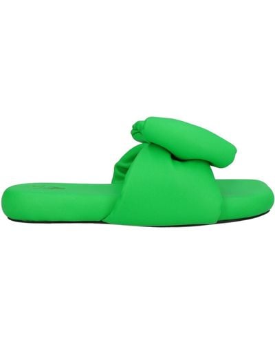 Off-White c/o Virgil Abloh Nappa extra padded slippers 5500 - Verde