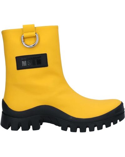 MSGM Ankle Boots - Yellow