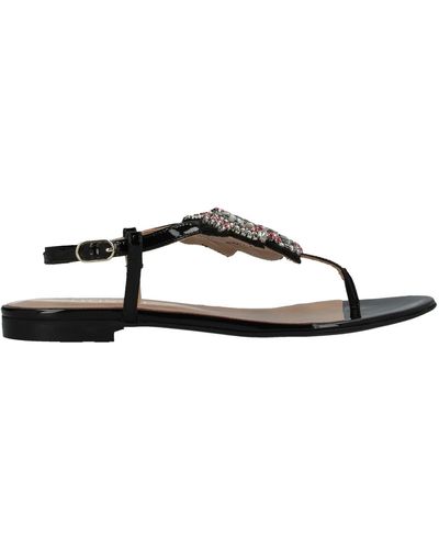 Twin Set Thong Sandal - Black