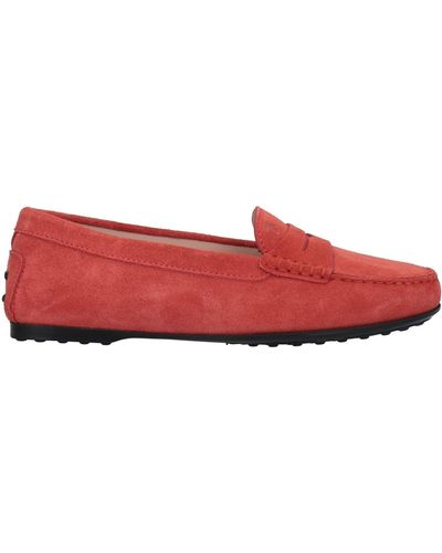 Tod's Mocasines Gommino de ante - Rojo