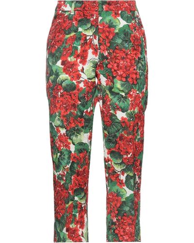 Dolce & Gabbana Pantaloni Cropped - Rosso