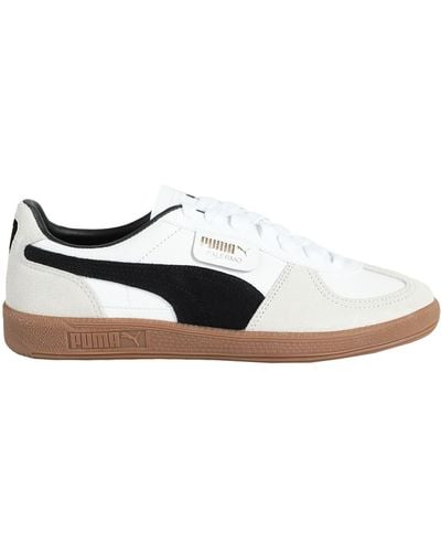 PUMA Palermo Logo-tab Suede Low-top Sneakers - White