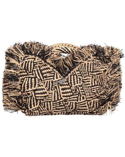 MADE FOR A WOMAN Made For A -- Handbag Natural Raffia - Metallic