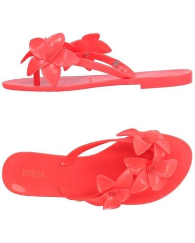 Melissa Toe Post Sandals - Red