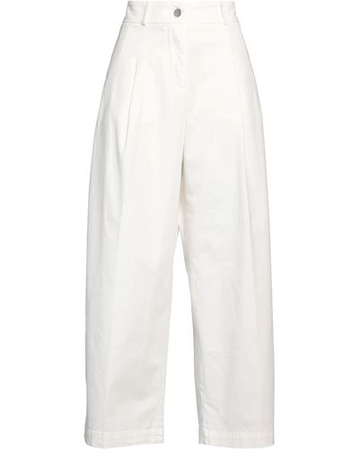 Fabiana Filippi Trousers Cotton, Elastane - White