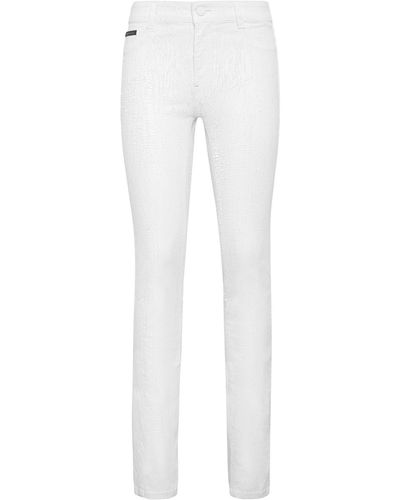 Philipp Plein Pantalon en jean - Blanc