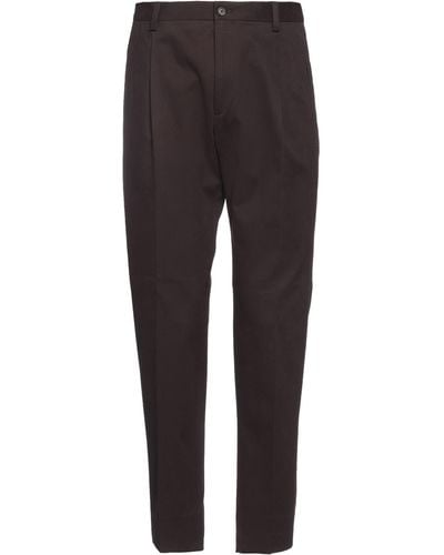 Dolce & Gabbana Dark Pants Cotton, Elastane - Brown