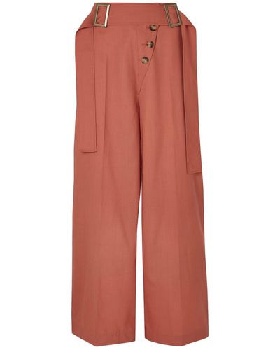 Rejina Pyo Pastel Trousers Wool - Red