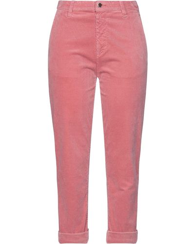 Care Label Cropped Pants - Pink
