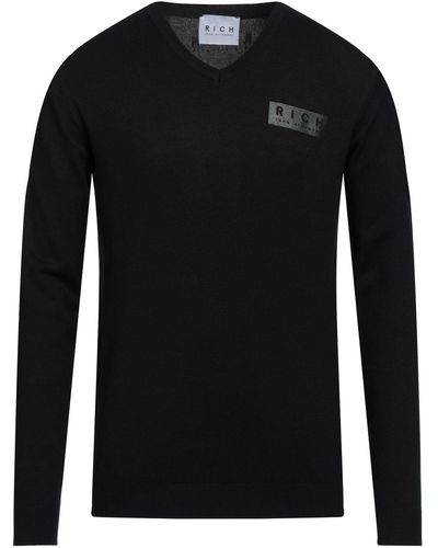Rich Sweater Viscose, Nylon - Black