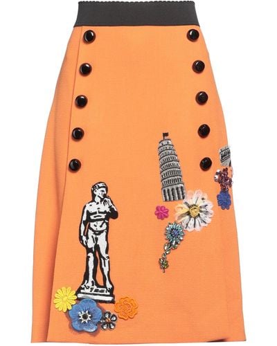 Dolce & Gabbana Midi Skirt - Orange