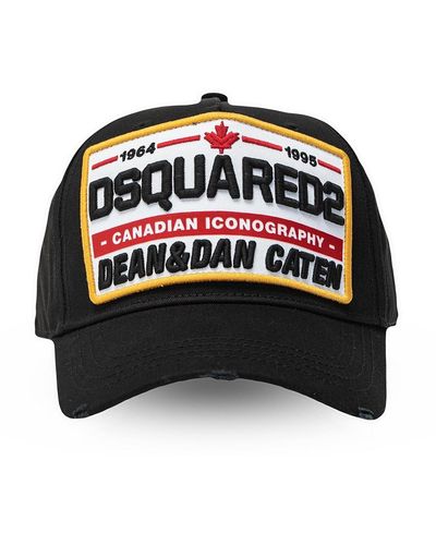 DSquared² Baseballkappe mit Logo-Patch - Schwarz