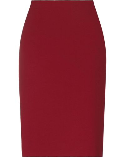 Emporio Armani Brick Midi Skirt Viscose, Polyamide, Elastane - Red