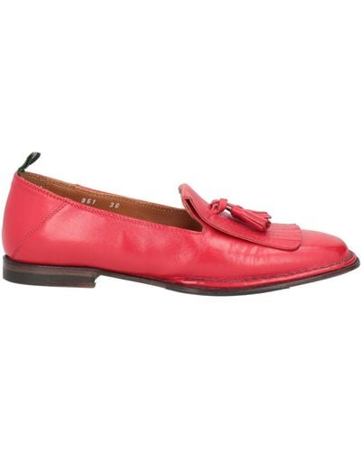 Green George Loafers - Red