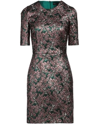 Dolce & Gabbana Emerald Mini Dress Polyester - Black