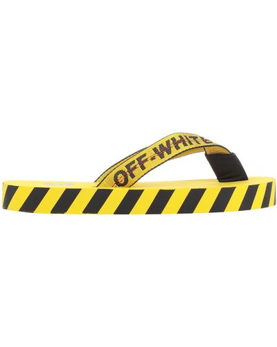 Off-White c/o Virgil Abloh Flip-Flops mit Industrial-Riemen - Gelb